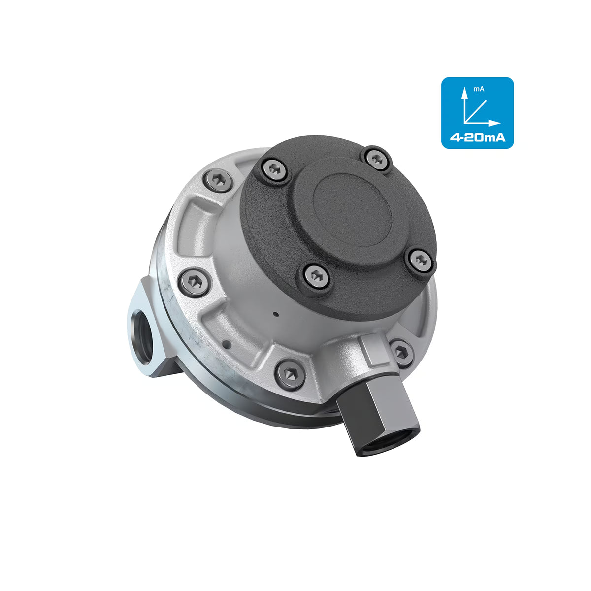 1/2" Oval Gear Aluminum NPT Blind Transmitter with Analog Output (4-20mA)