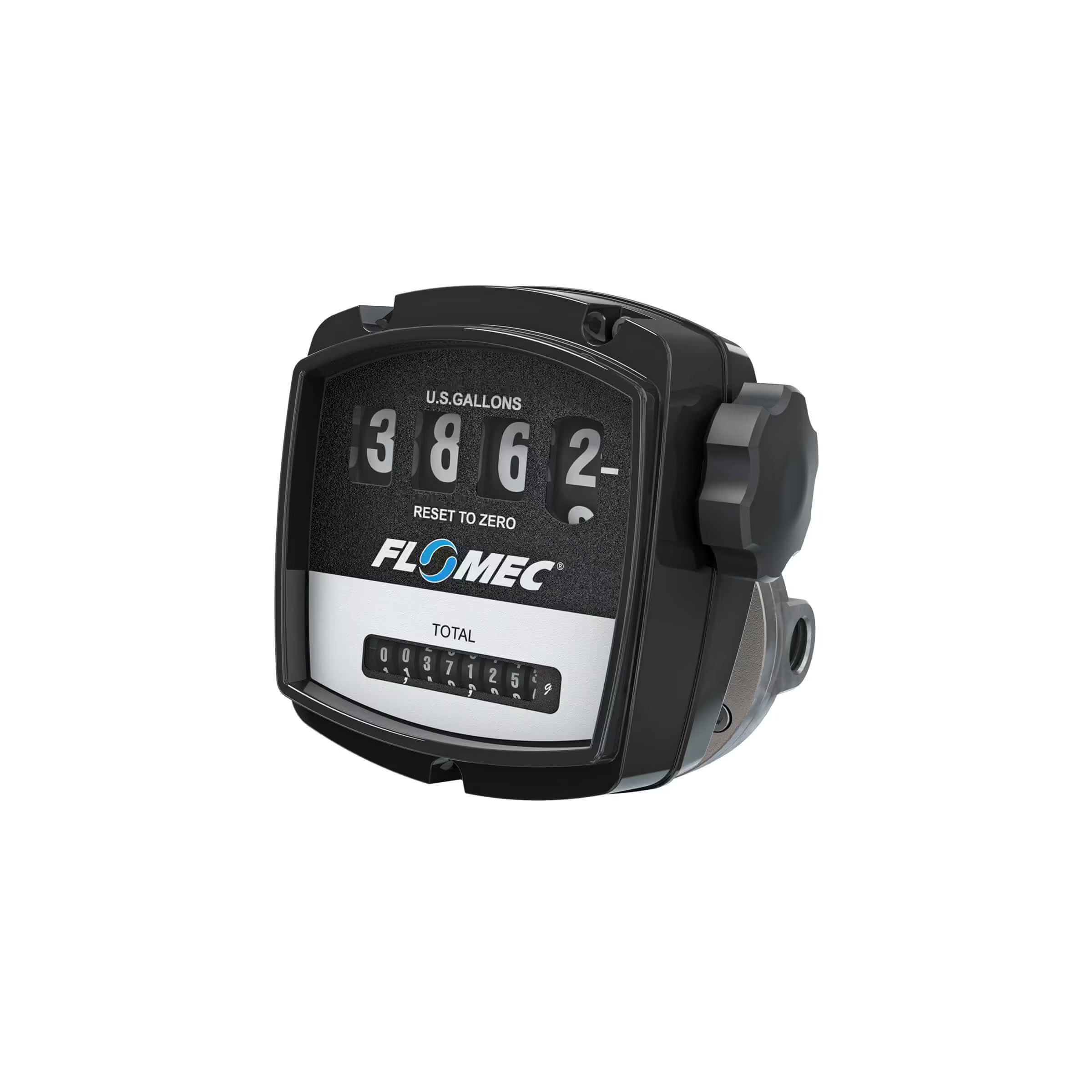 1/2" Oval Gear Stainless Steel NPT Flow Meter with Mechanical Display
