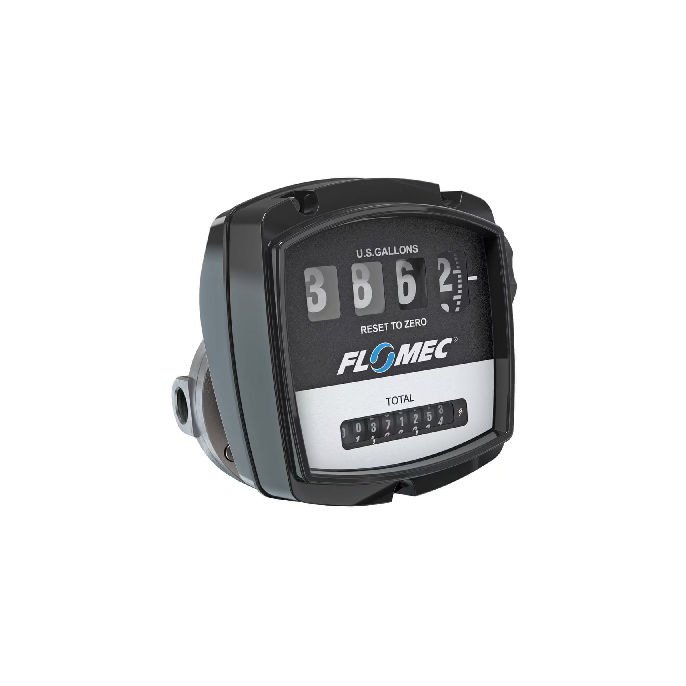 1/2" Oval Gear Stainless Steel NPT Flow Meter with Mechanical Display