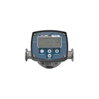 1/2" Oval Gear Stainless Steel Tri-Clamp Flow Meter, RT40 Transmitter with Built-In Digital Display