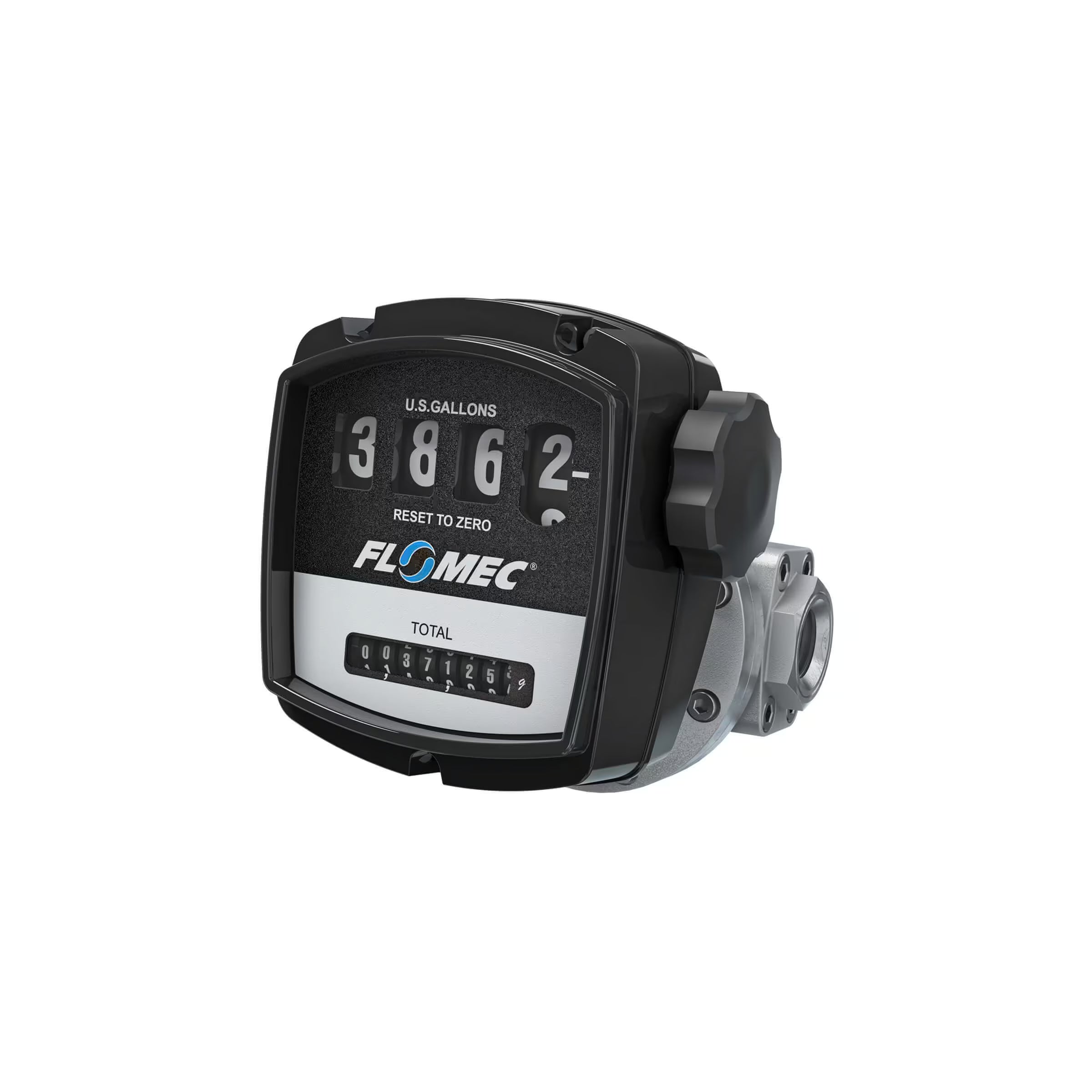 1" Oval Gear Aluminum NPT Flow Meter with Mechanical Display