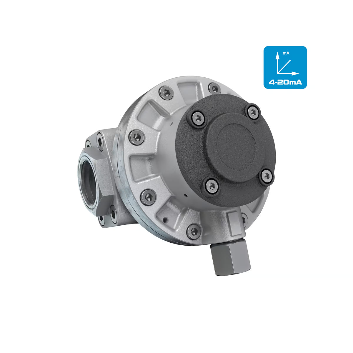 1" Oval Gear Aluminum NPT Blind Transmitter with Analog Output (4-20mA)