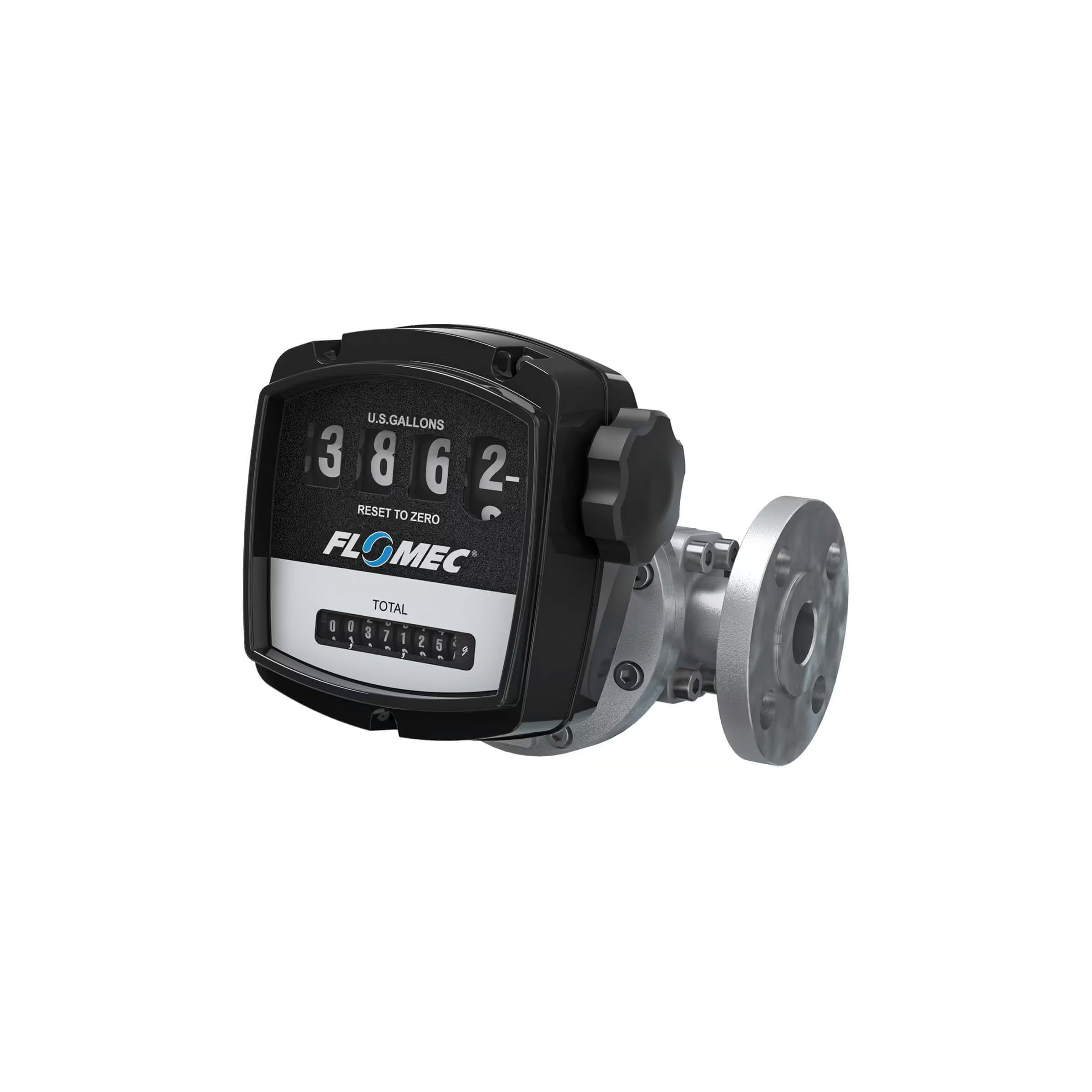 1" Oval Gear Aluminum #150 ANSI Flange Flow Meter with Mechanical Display