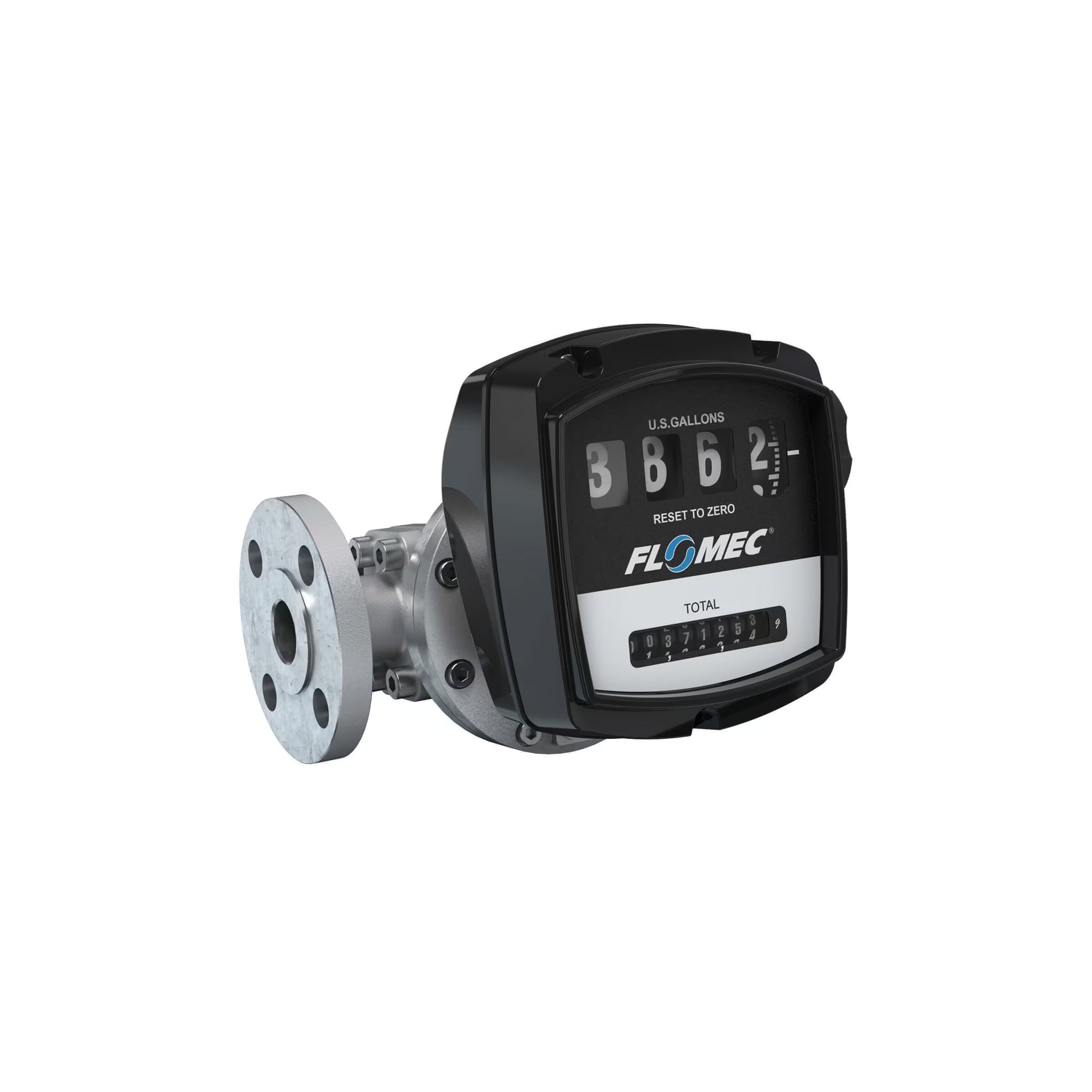 1" Oval Gear Aluminum #150 ANSI Flange Flow Meter with Mechanical Display