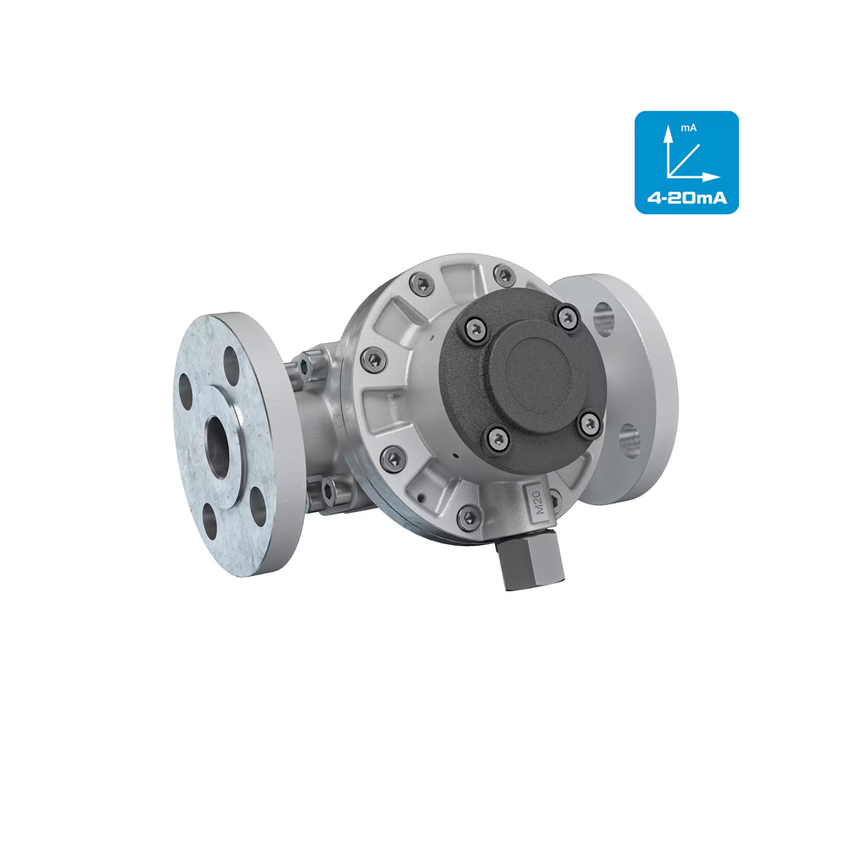 1" Oval Gear Aluminum  #150 ANSI Flange Blind Transmitter with Analog Output (4-20mA)