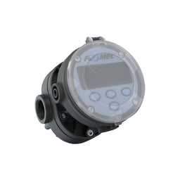 1" Oval Gear PPS NPT Flow Meter, RT14 Transmitter with Built-In Digital Display