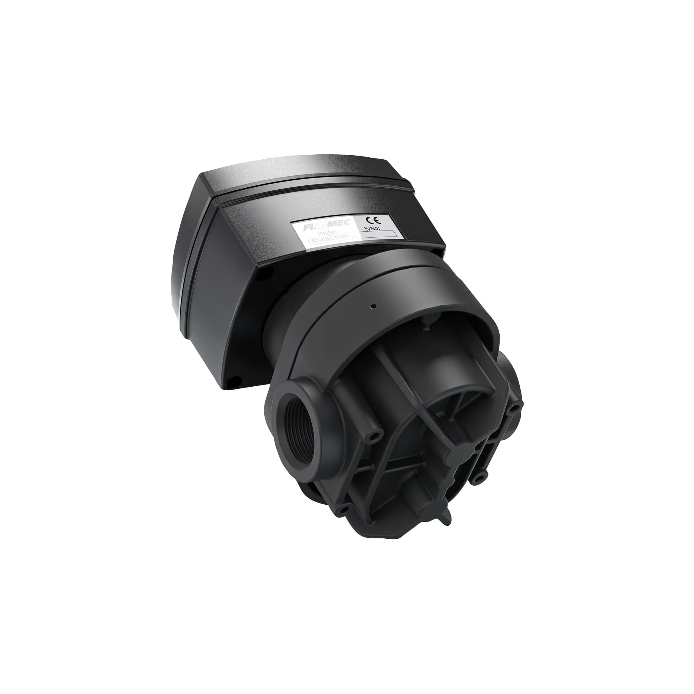 1" Oval Gear PPS NPT Flow Meter, RT40 Transmitter with Built-In Digital Display