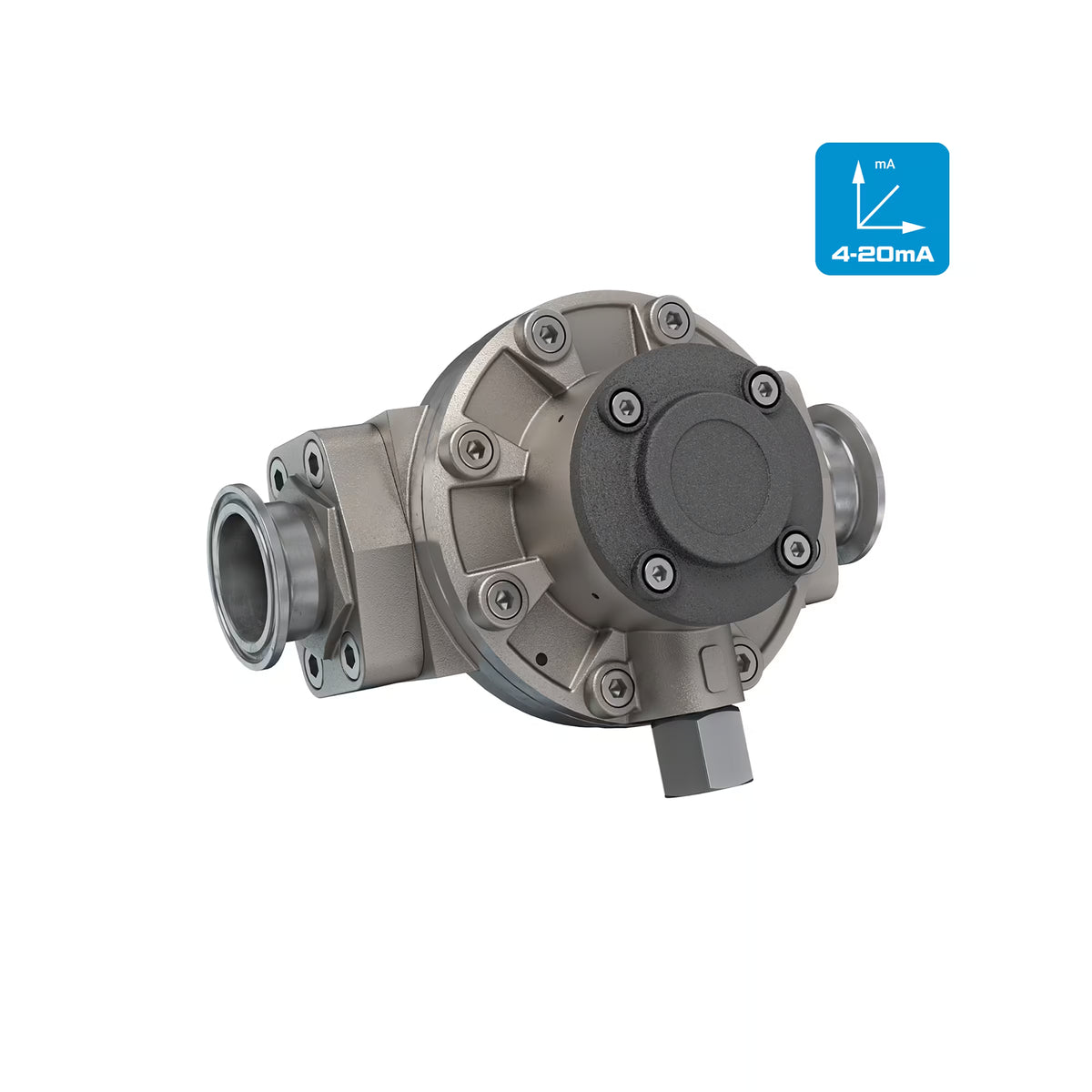 1" Oval Gear Stainless Steel Tri-Clamp Blind Transmitter with Analog Output (4-20mA)
