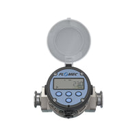 1" Oval Gear Stainless Steel Tri-Clamp Flow Meter, RT14 Transmitter with Built-In Digital Display