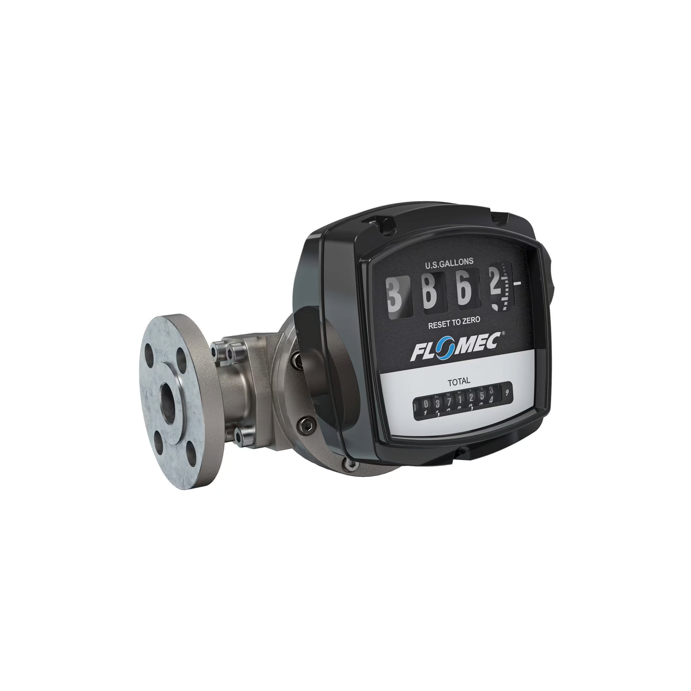 1" Oval Gear Stainless Steel #150 ANSI Flange Flow Meter with Mechanical Display