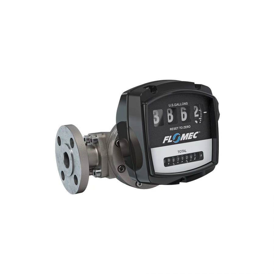 1" Oval Gear Stainless Steel #150 ANSI Flange Flow Meter with Mechanical Display