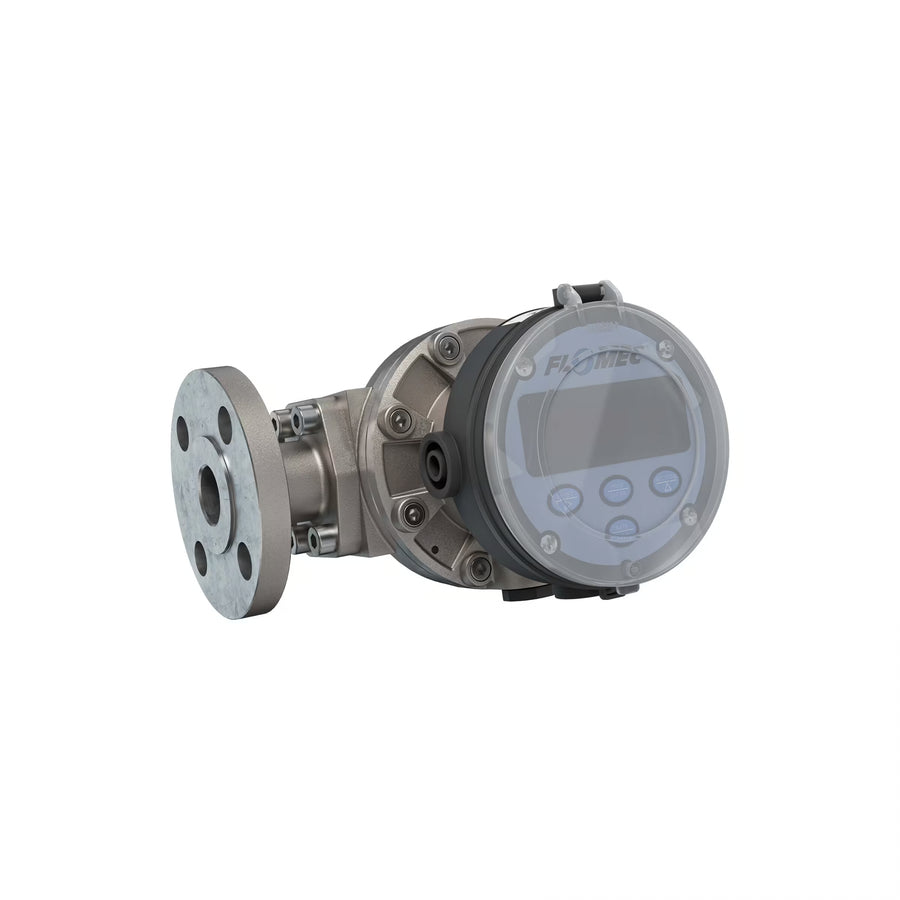 1" Oval Gear Stainless Steel #150 ANSI Flange Flow Meter, RT14 Transmitter with Built-In Digital Display