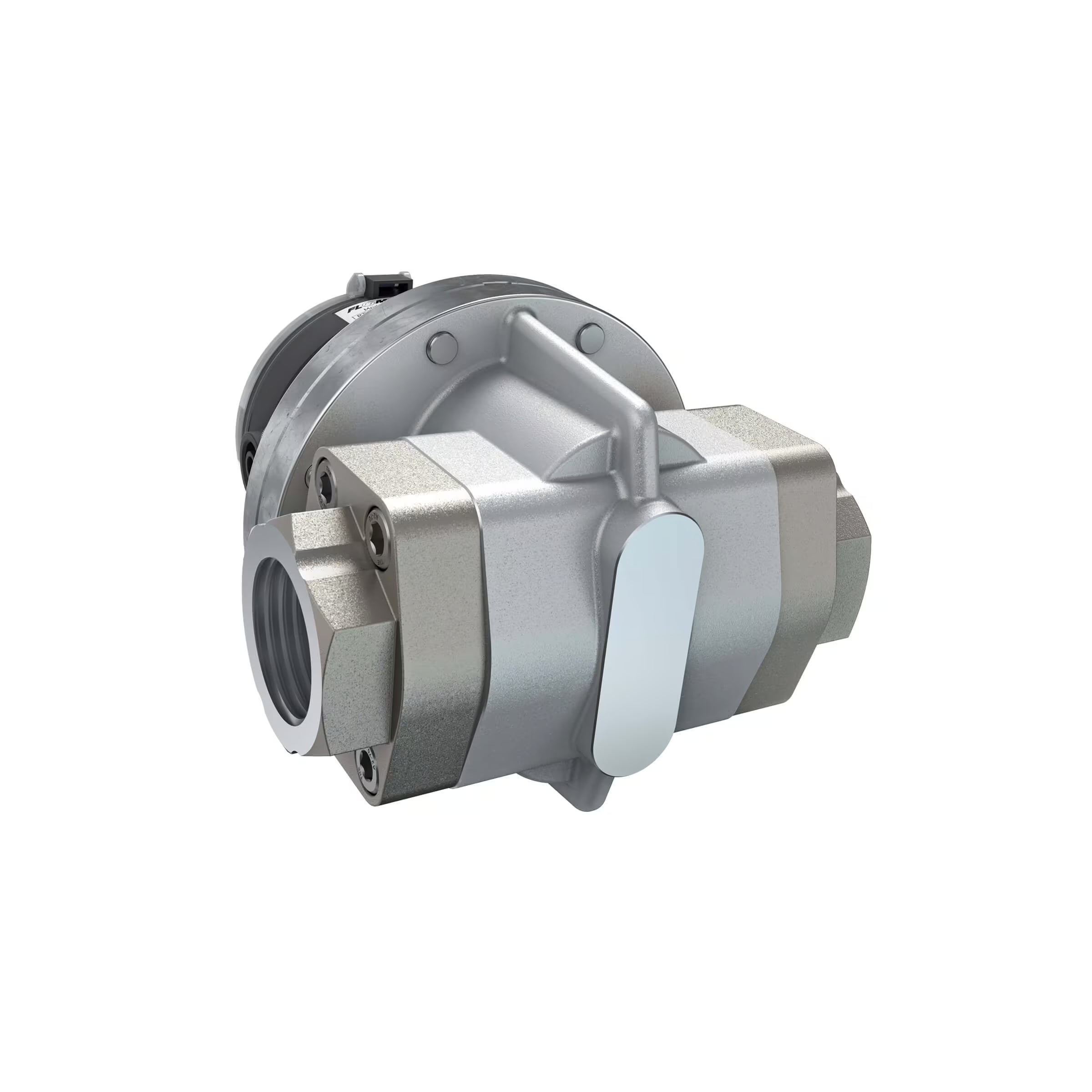 1-1/2" Oval Gear Aluminum NPT Flow Meter, RT14 Transmitter with Built-In Digital Display