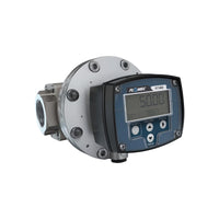 1-1/2" Oval Gear Aluminum NPT Flow Meter, RT40 Transmitter with Built-In Digital Display