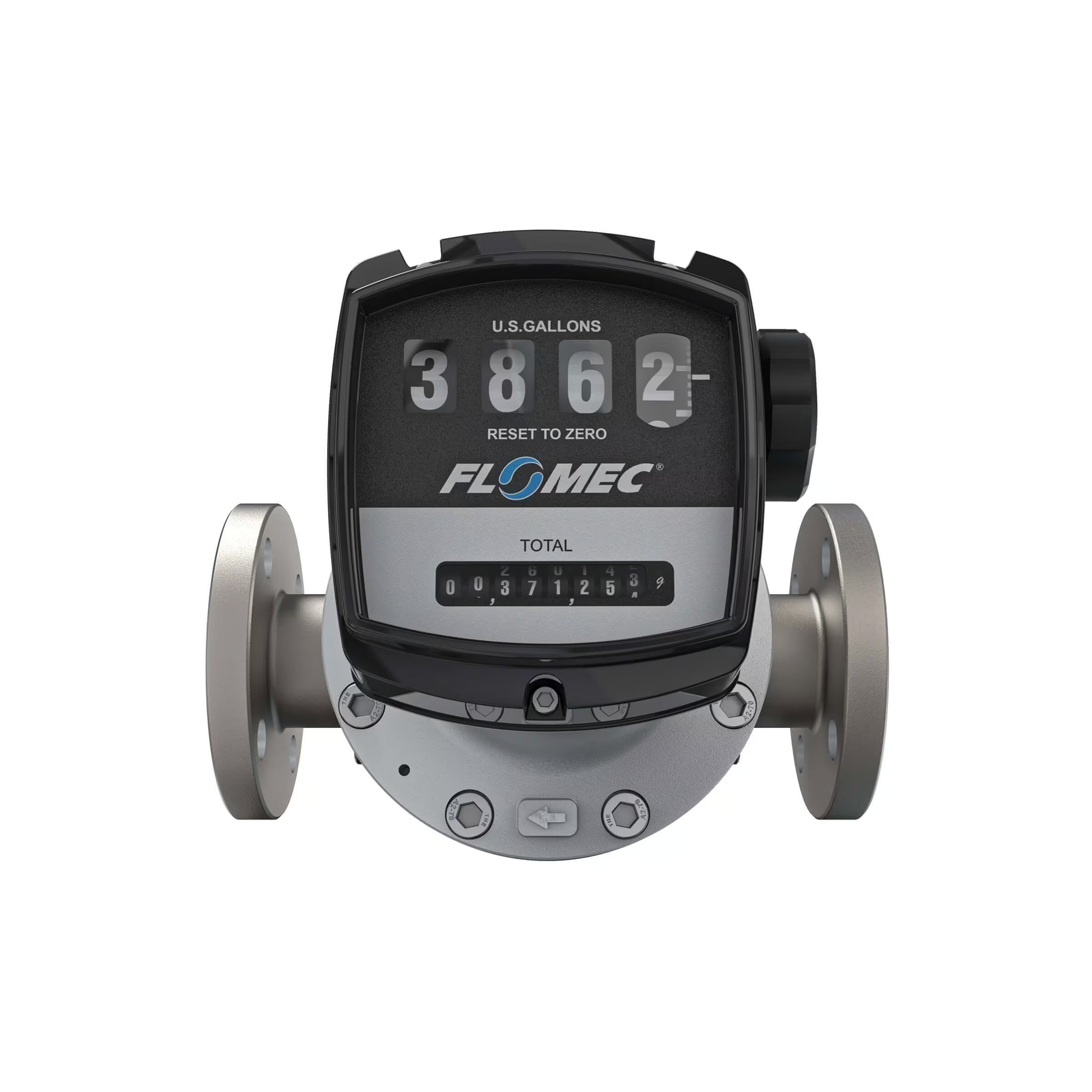 1-1/2" Oval Gear Aluminum #150 ANSI Flange Flow Meter with Mechanical Display