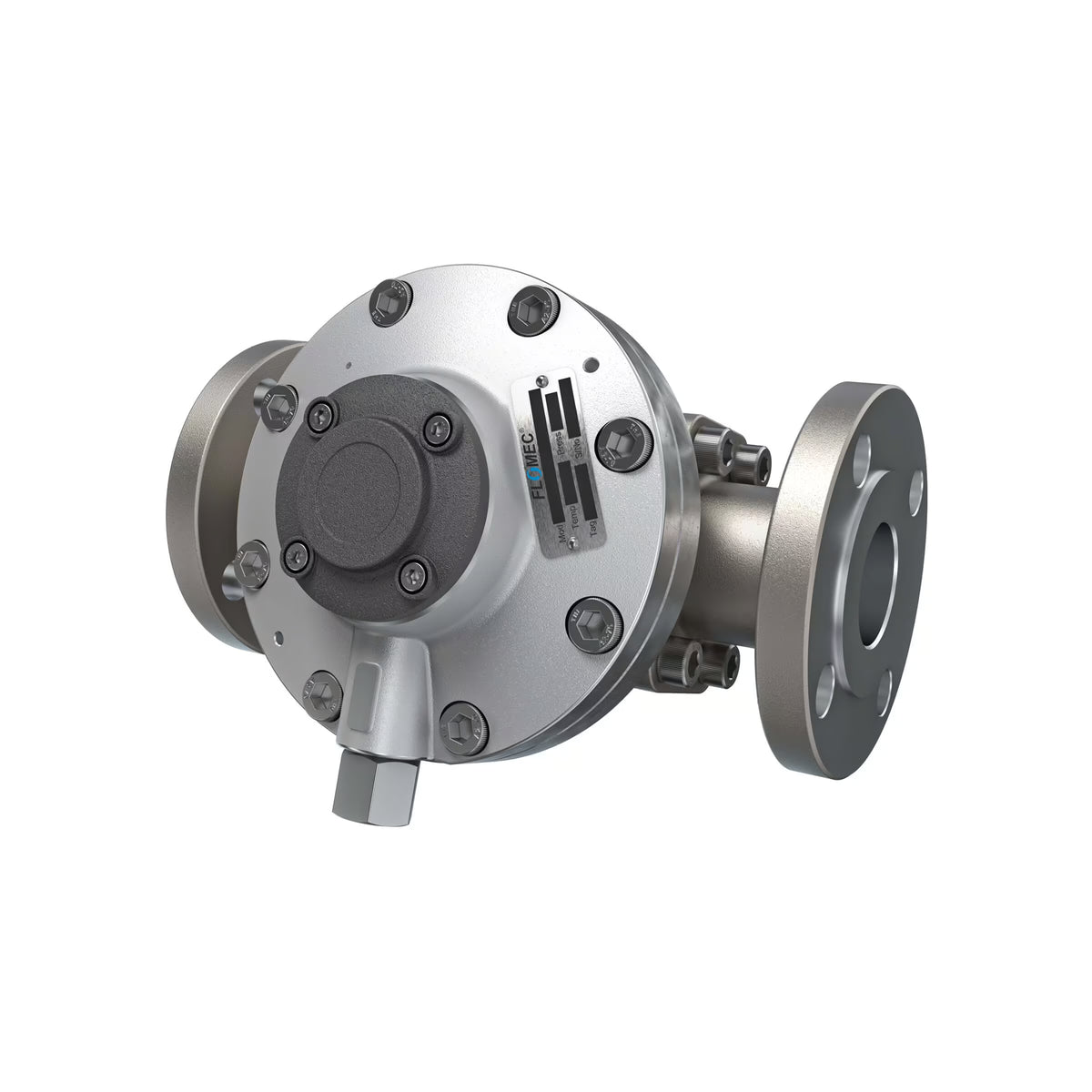 1-1/2" Oval Gear Aluminum #150 ANSI Flange Blind Transmitter with Analog Output (4-20mA)