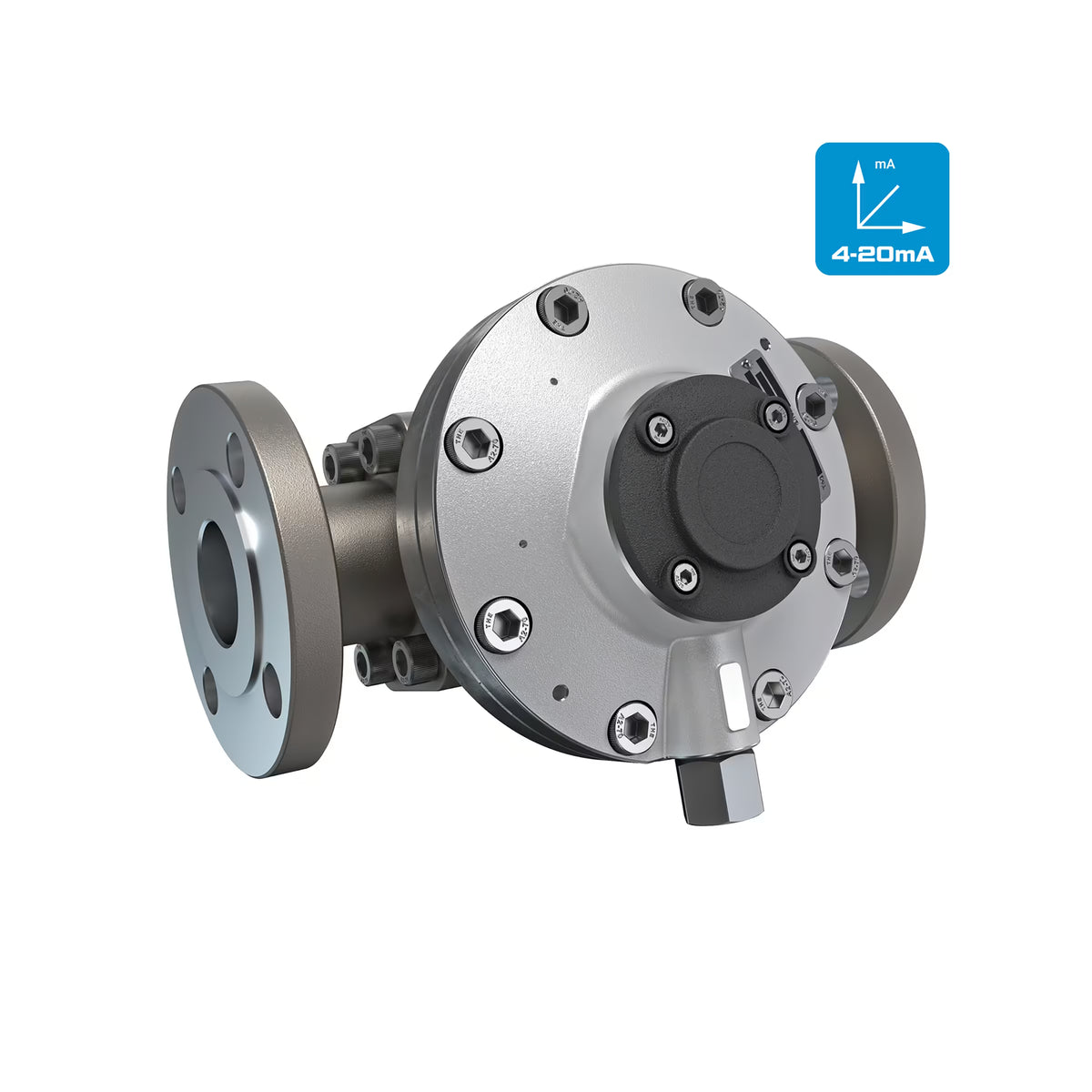 1-1/2" Oval Gear Aluminum #150 ANSI Flange Blind Transmitter with Analog Output (4-20mA)