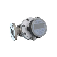1-1/2" Oval Gear Aluminum #150 ANSI Flange Flow Meter, RT14 Transmitter with Built-In Digital Display