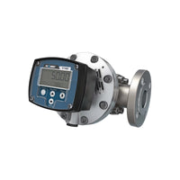 1-1/2" Oval Gear Aluminum #150 ANSI Flange Flow Meter, RT40 Transmitter with Built-In Digital Display