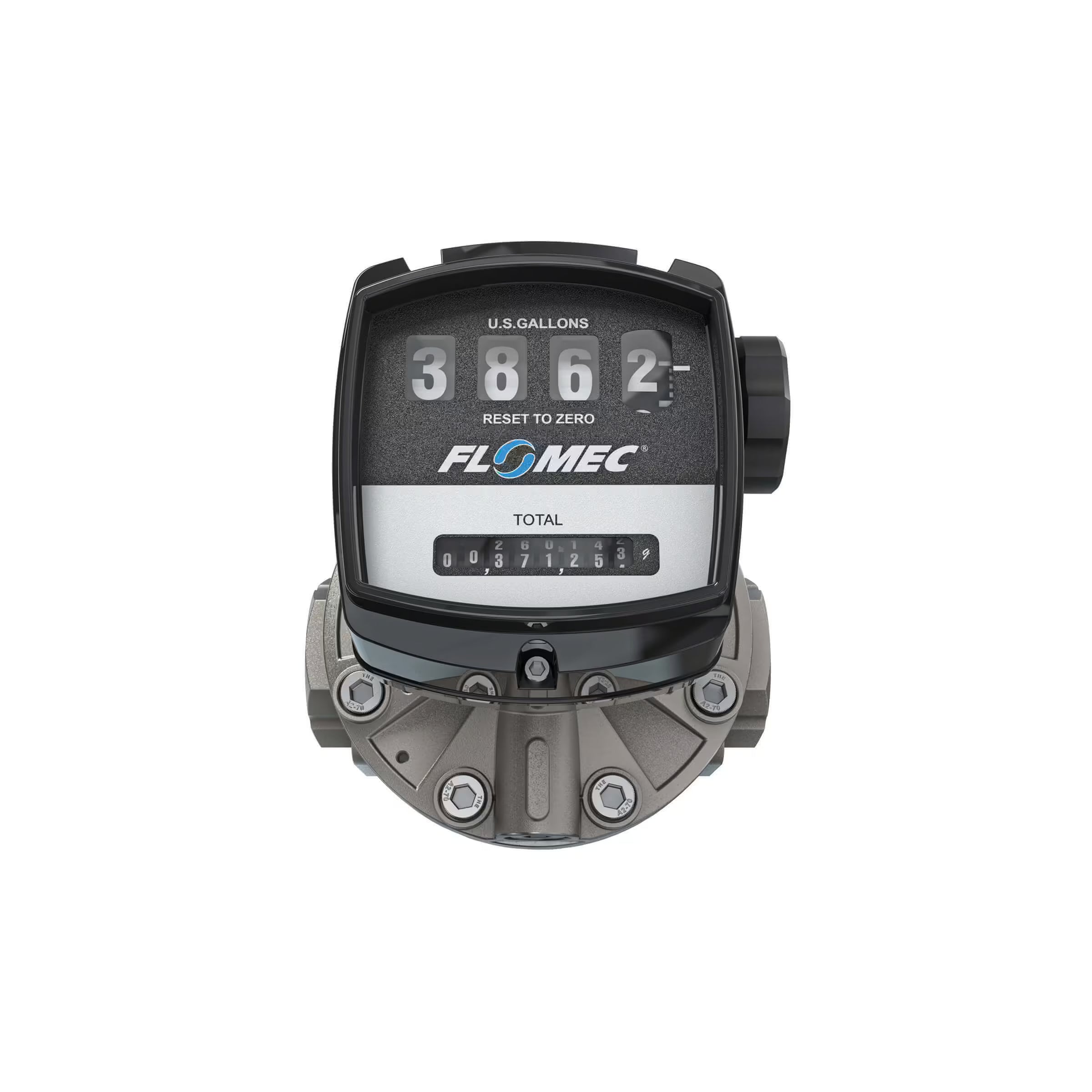 1-1/2" Oval Gear Stainless Steel NPT Flow Meter with Mechanical Display