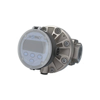 1-1/2" Oval Gear Stainless Steel NPT Flow Meter, RT14 Transmitter with Built-In Digital Display
