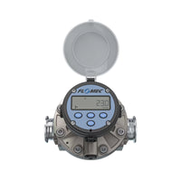 1-1/2" Oval Gear Stainless Steel Tri-Clamp Flow Meter, RT14 Transmitter with Built-In Digital Display