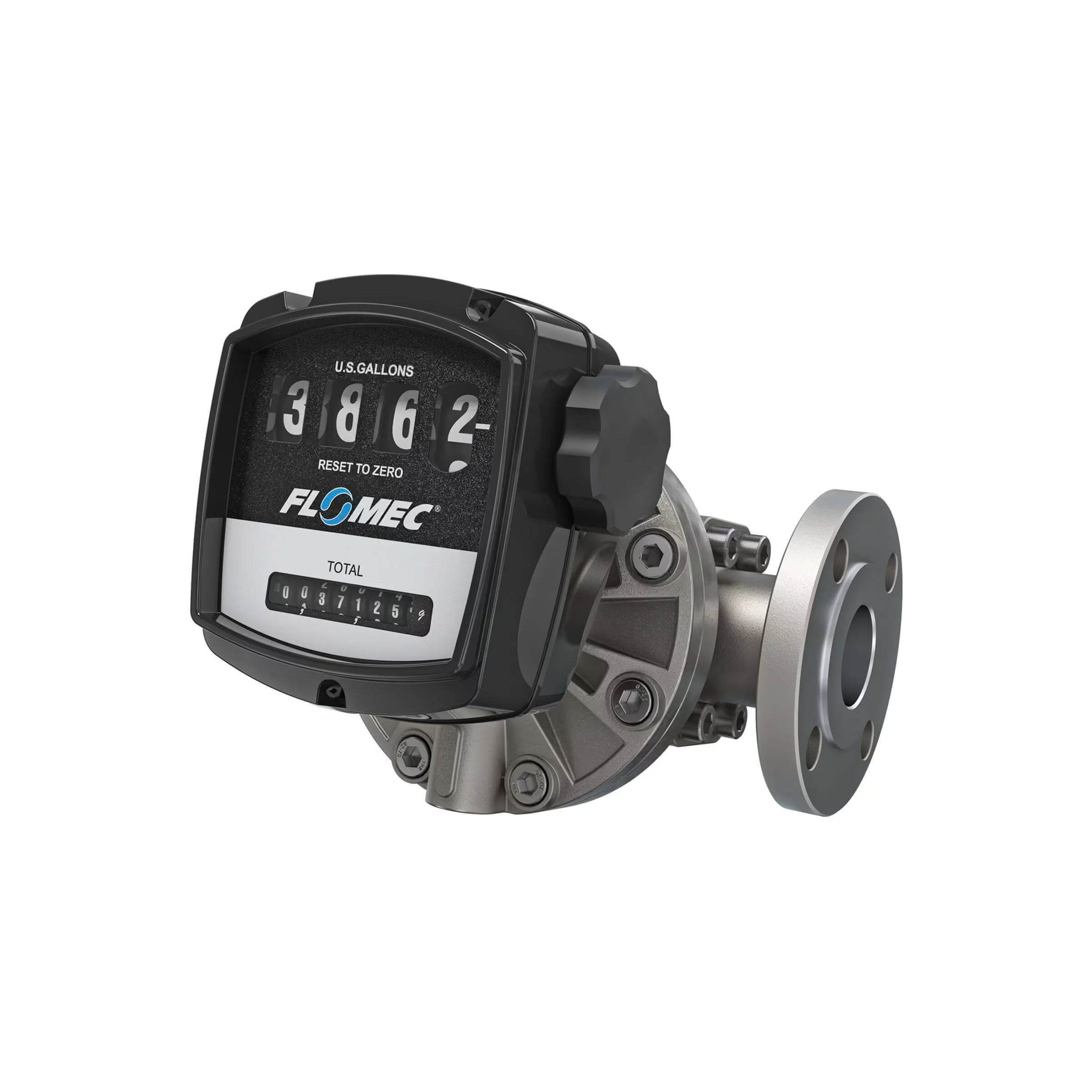 1-1/2" Oval Gear Stainless Steel #150 ANSI Flange Flow Meter with Mechanical Display