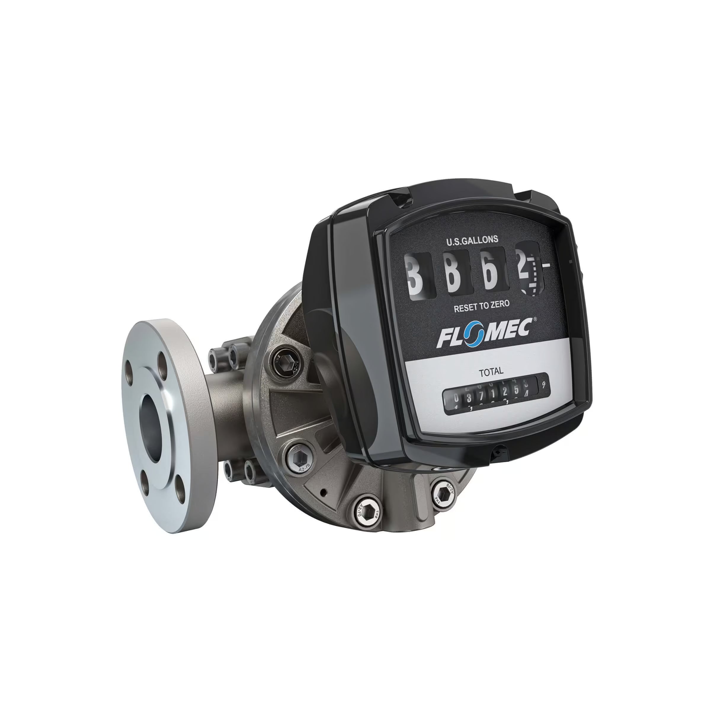 1-1/2" Oval Gear Stainless Steel #150 ANSI Flange Flow Meter with Mechanical Display