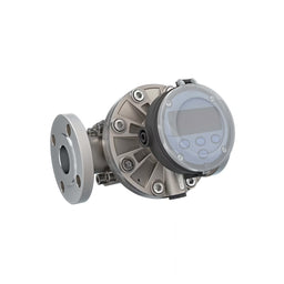 1-1/2" Oval Gear Stainless Steel #150 ANSI Flange Flow Meter, RT14 Transmitter with Built-In Digital Display