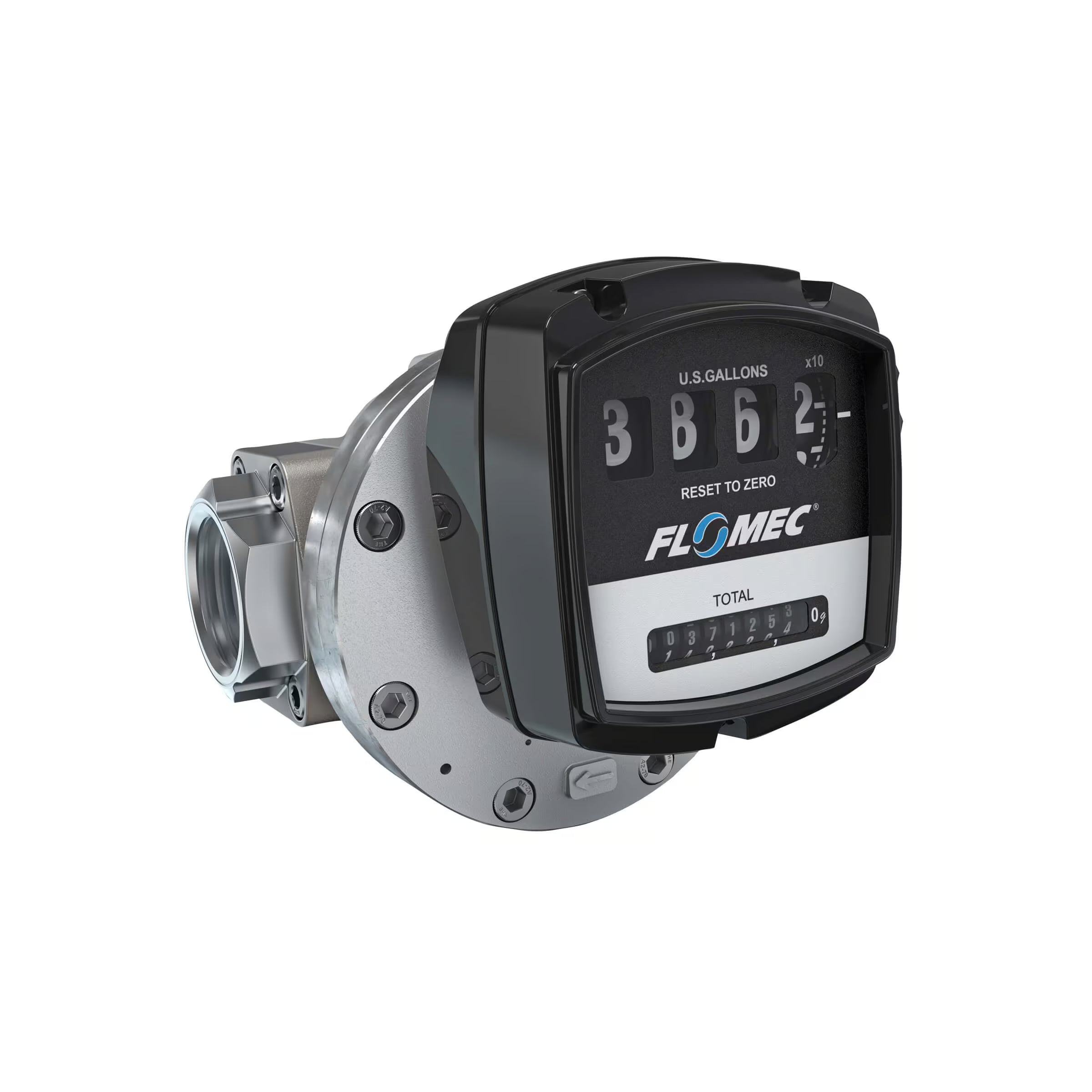 2" Oval Gear Aluminum NPT Flow Meter with Mechanical Display