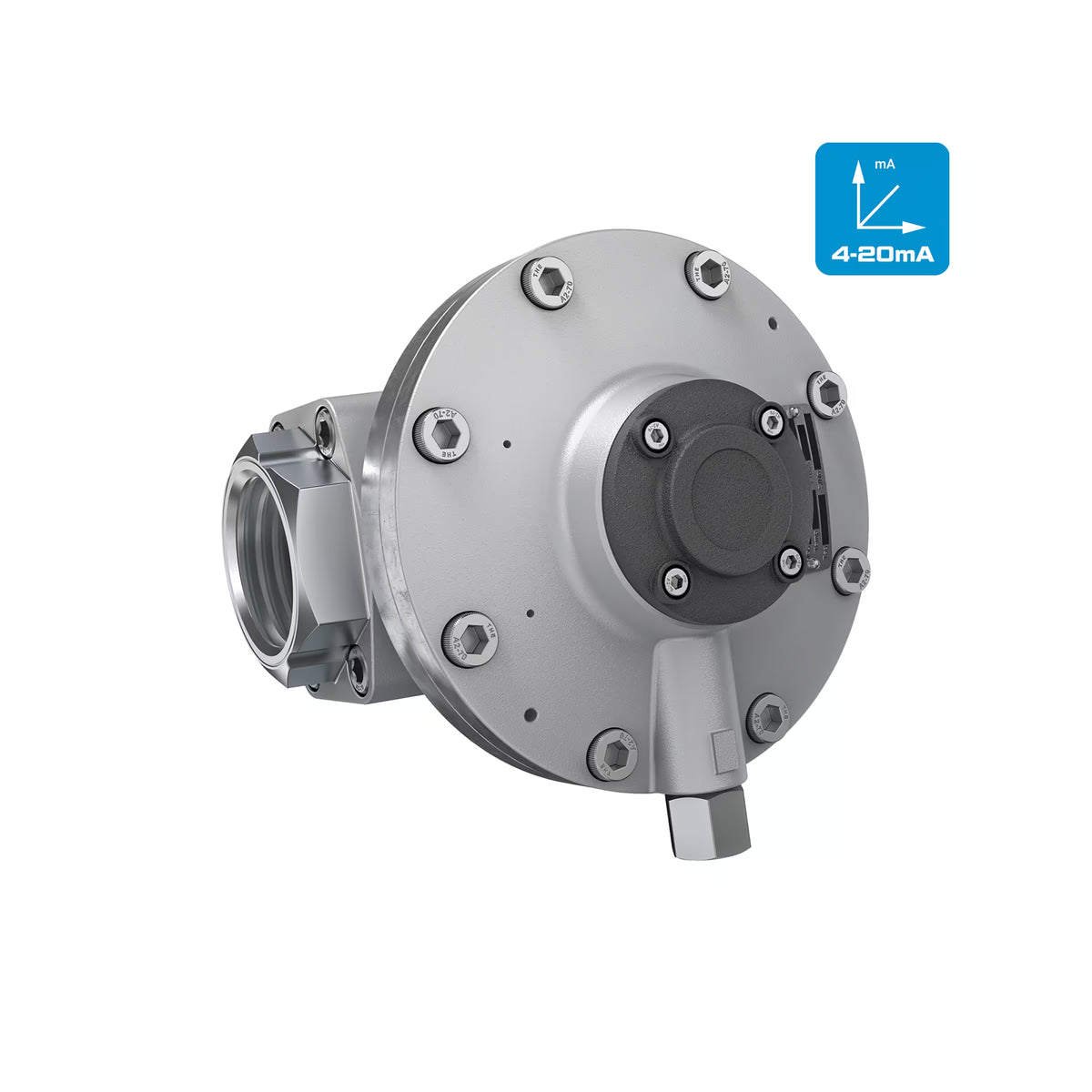 2" Oval Gear Aluminum NPT Blind Transmitter with Analog Output (4-20mA)