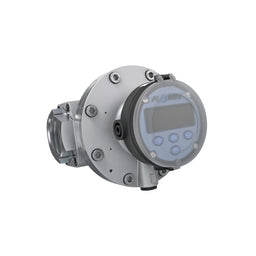 2" Oval Gear Aluminum NPT Flow Meter, RT14 Transmitter with Built-In Digital Display