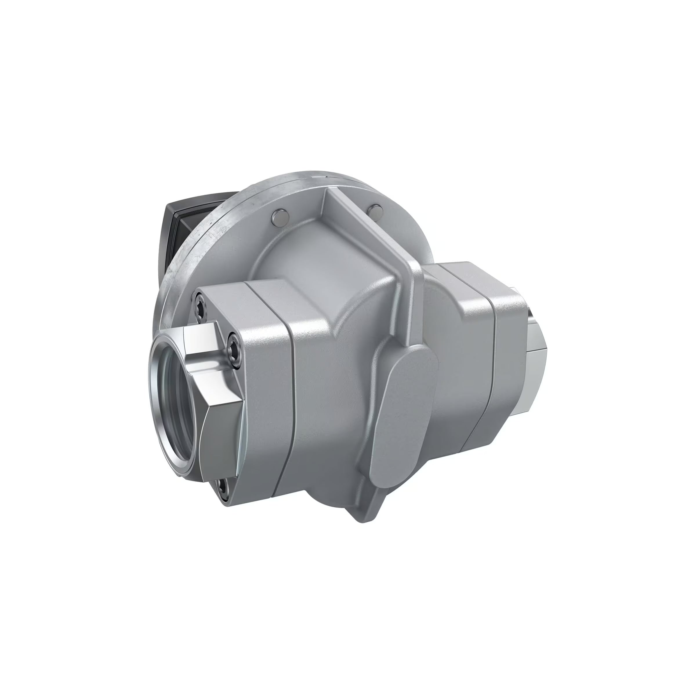 2" Oval Gear Aluminum NPT Flow Meter, RT40 Transmitter with Built-In Digital Display