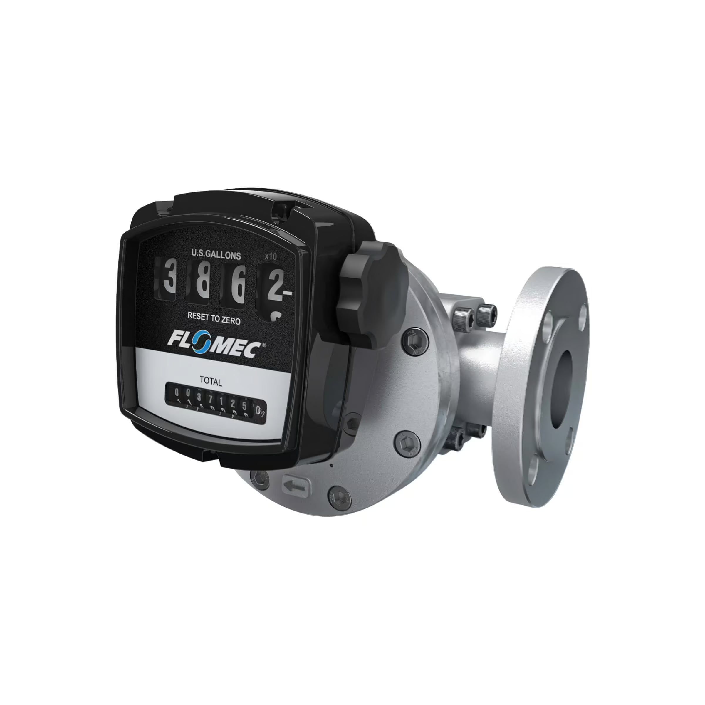2" Oval Gear Aluminum #150 ANSI Flange Flow Meter with Mechanical Display