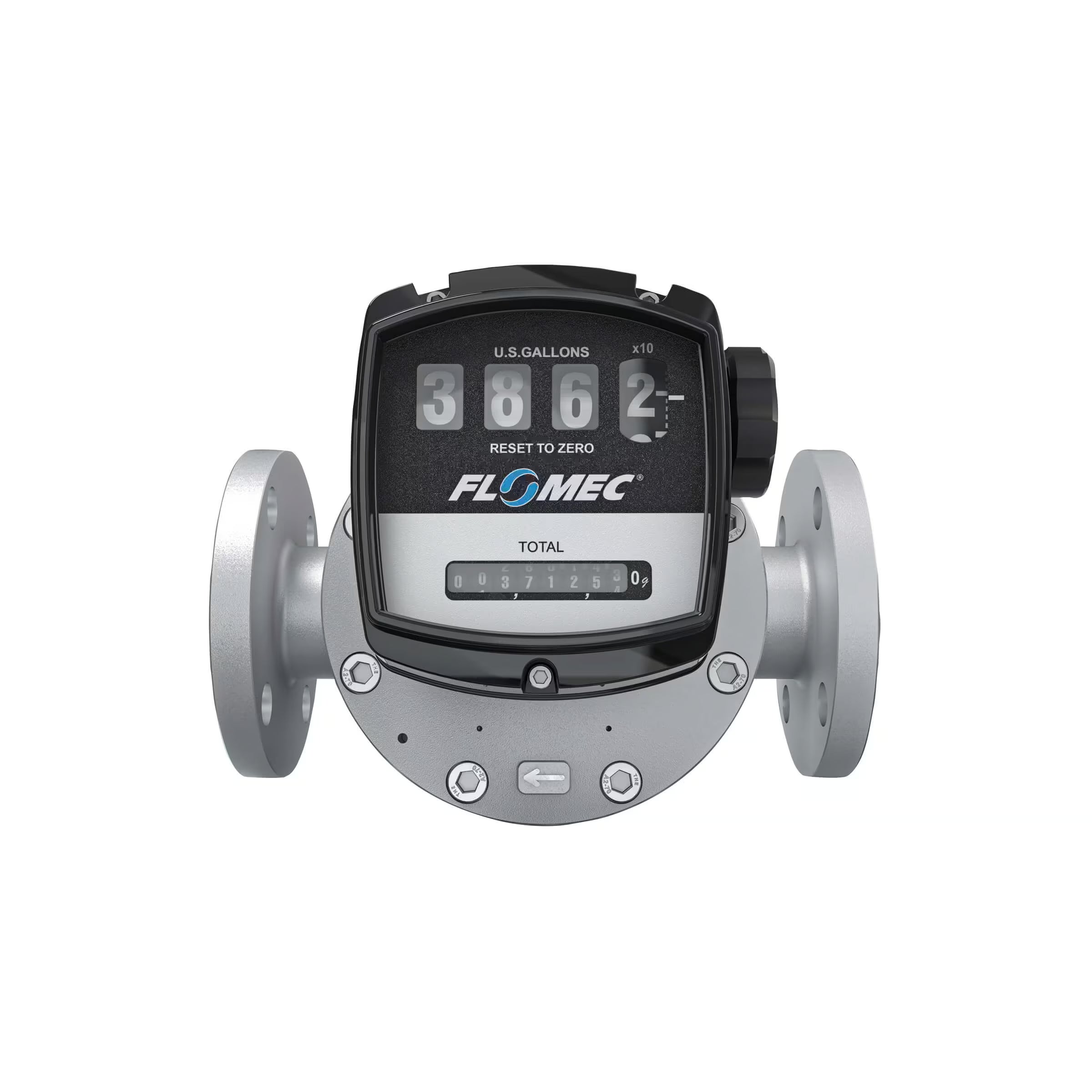 2" Oval Gear Aluminum #150 ANSI Flange Flow Meter with Mechanical Display