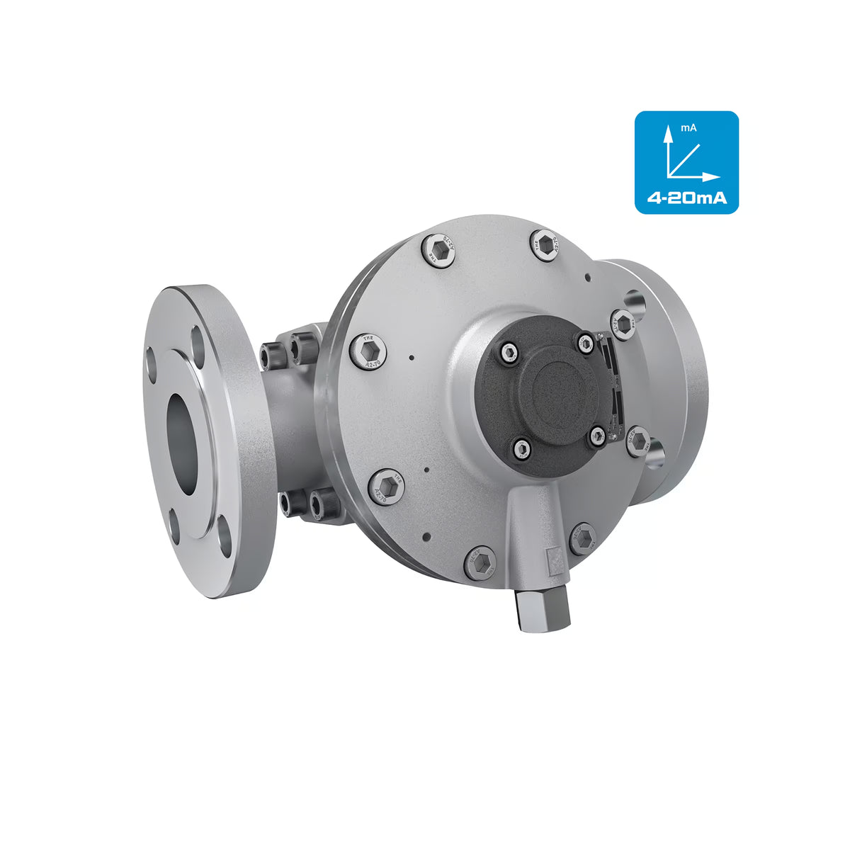2" Oval Gear Aluminum  #150 ANSI Flange Blind Transmitter with Analog Output (4-20mA)