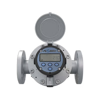 2" Oval Gear Aluminum #150 ANSI Flange Flow Meter, RT14 Transmitter with Built-In Digital Display