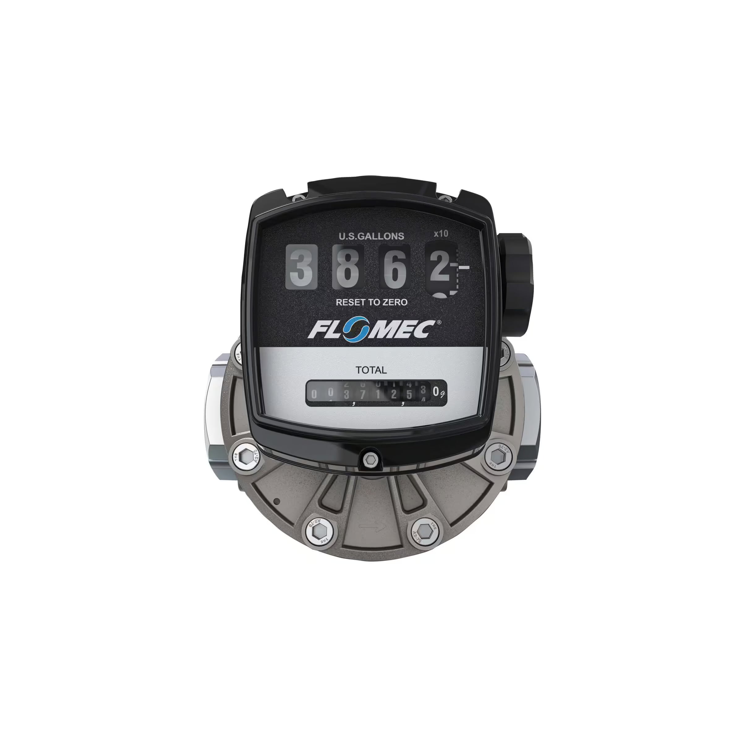 2" Oval Gear Stainless Steel NPT Flow Meter with Mechanical Display