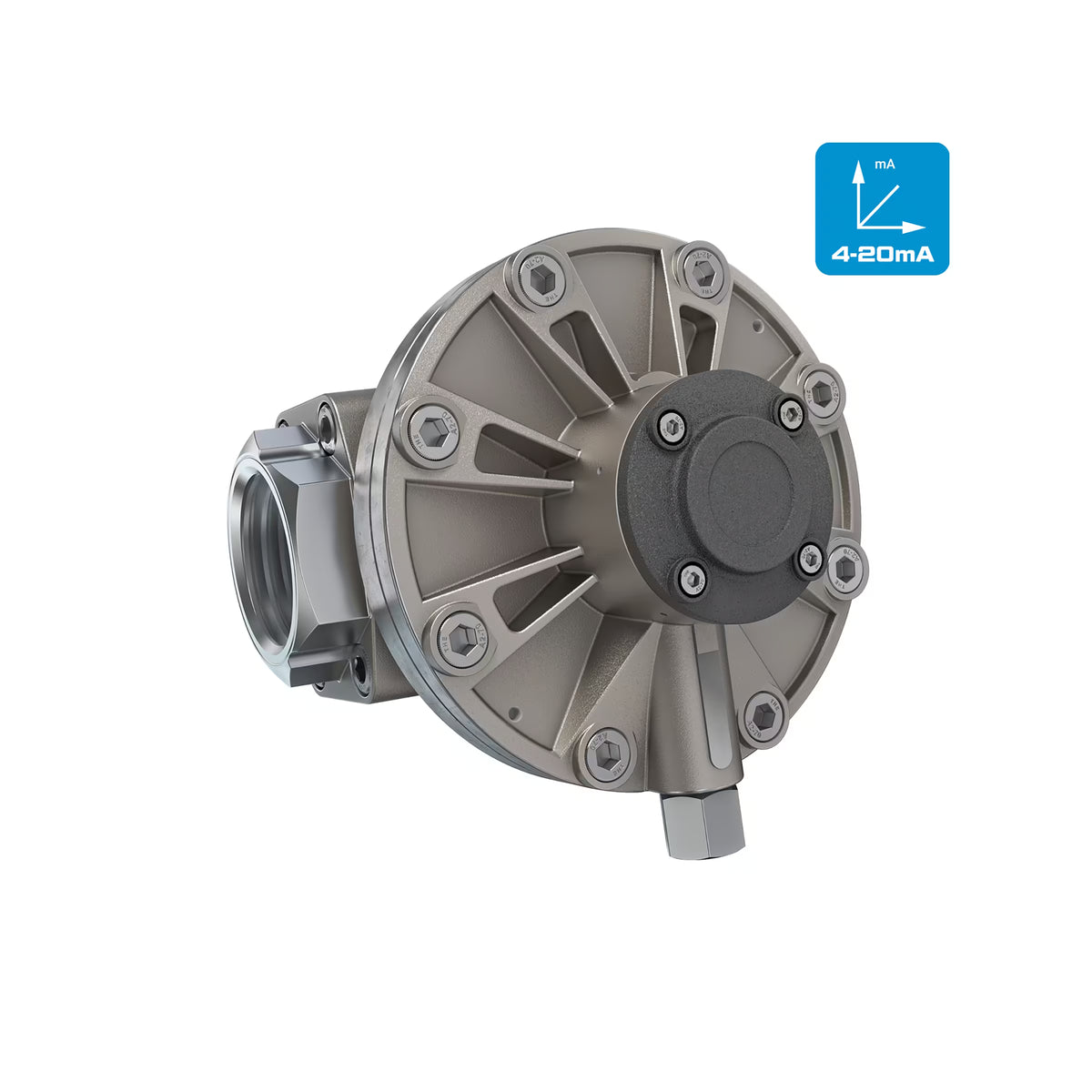 2" Oval Gear Stainless Steel NPT Blind Transmitter with Analog Output (4-20mA)