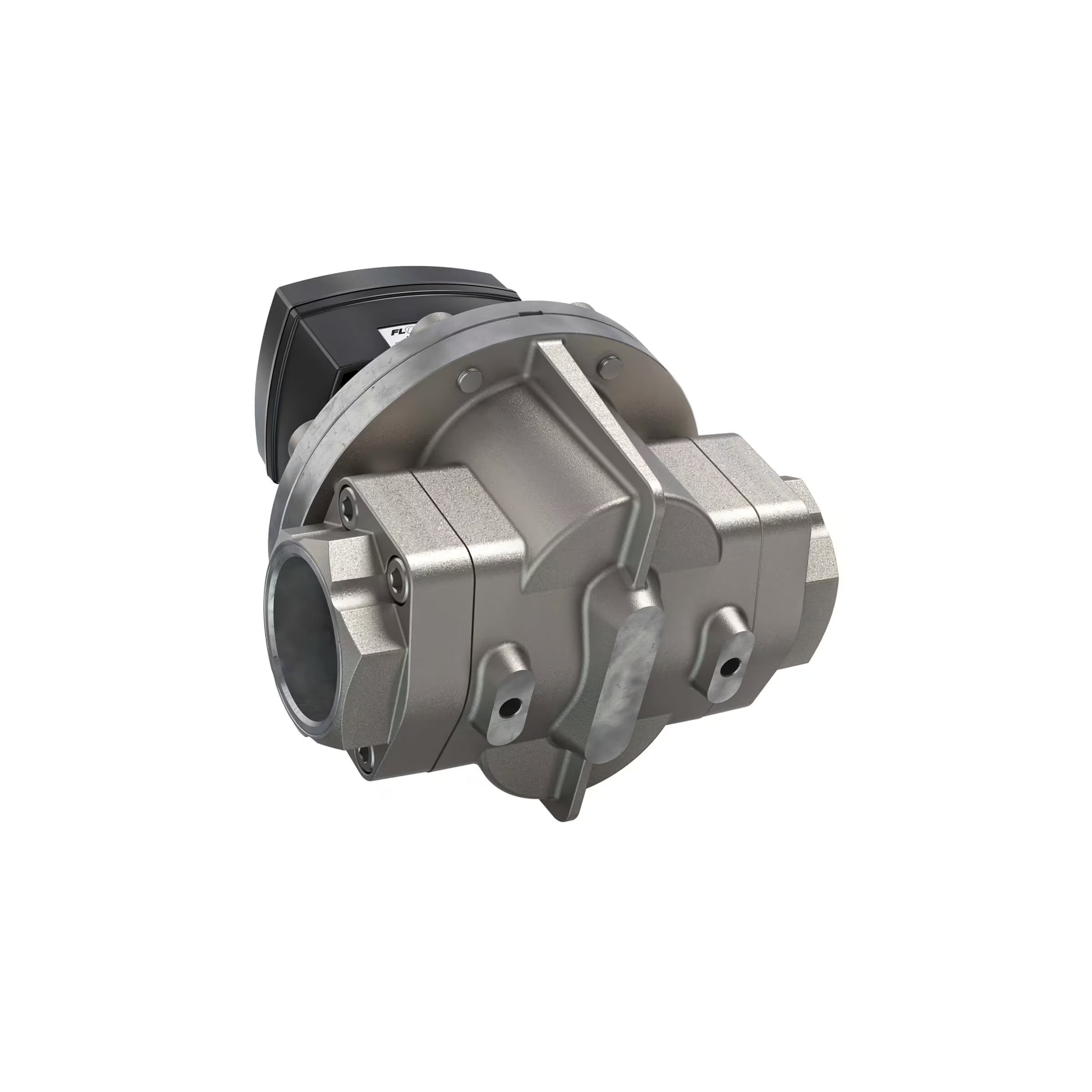 2" Oval Gear Stainless Steel NPT Flow Meter, RT40 Transmitter with Built-In Digital Display