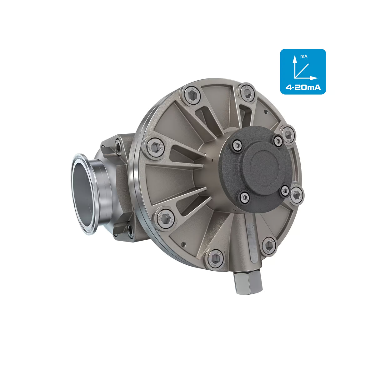 2" Oval Gear Stainless Steel Tri-Clamp Blind Transmitter with Analog Output (4-20mA)