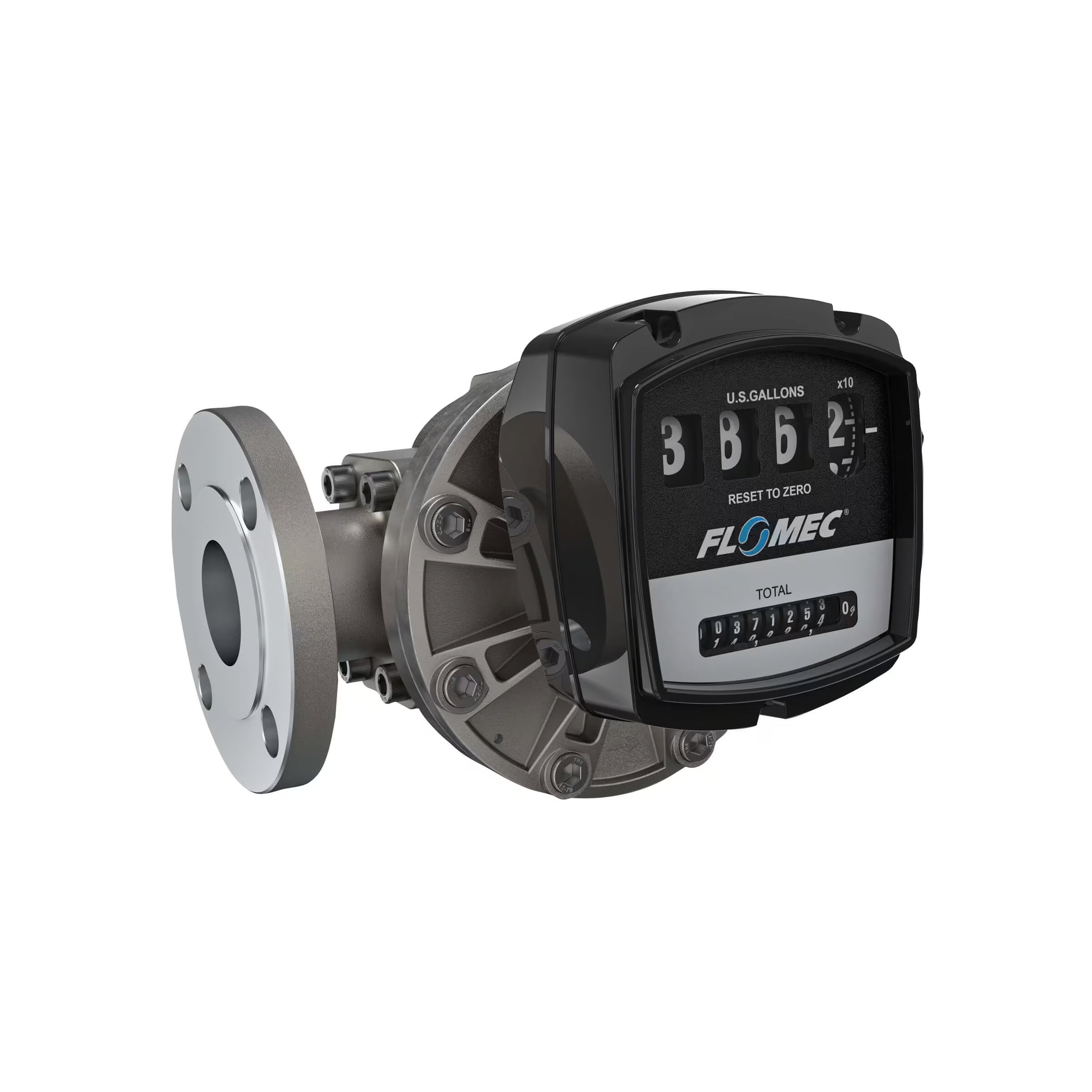 2" Oval Gear Stainless Steel #150 ANSI Flange Flow Meter with Mechanical Display