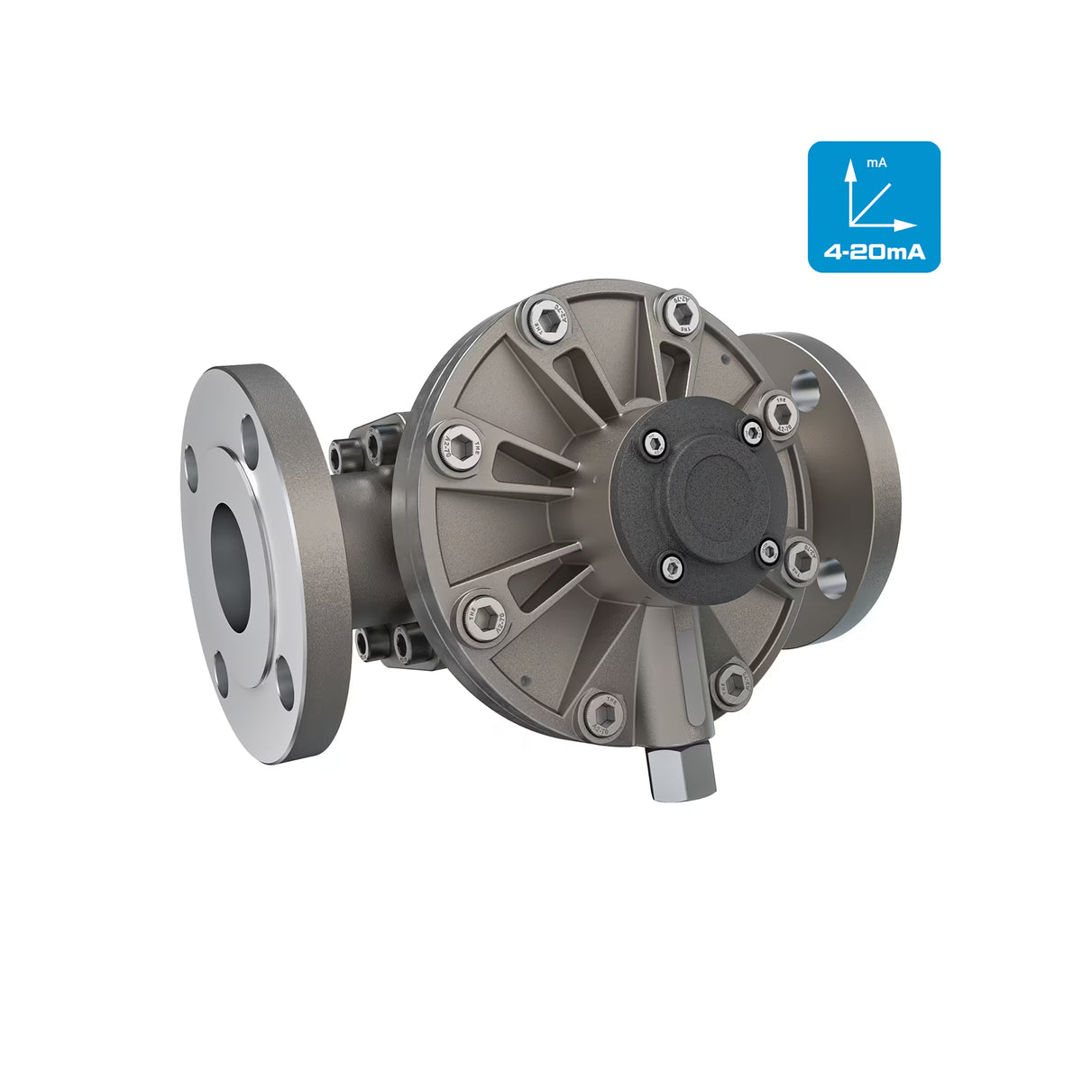 2" Oval Gear Stainless Steel #150 ANSI Flange Blind Transmitter with Analog Output (4-20mA)
