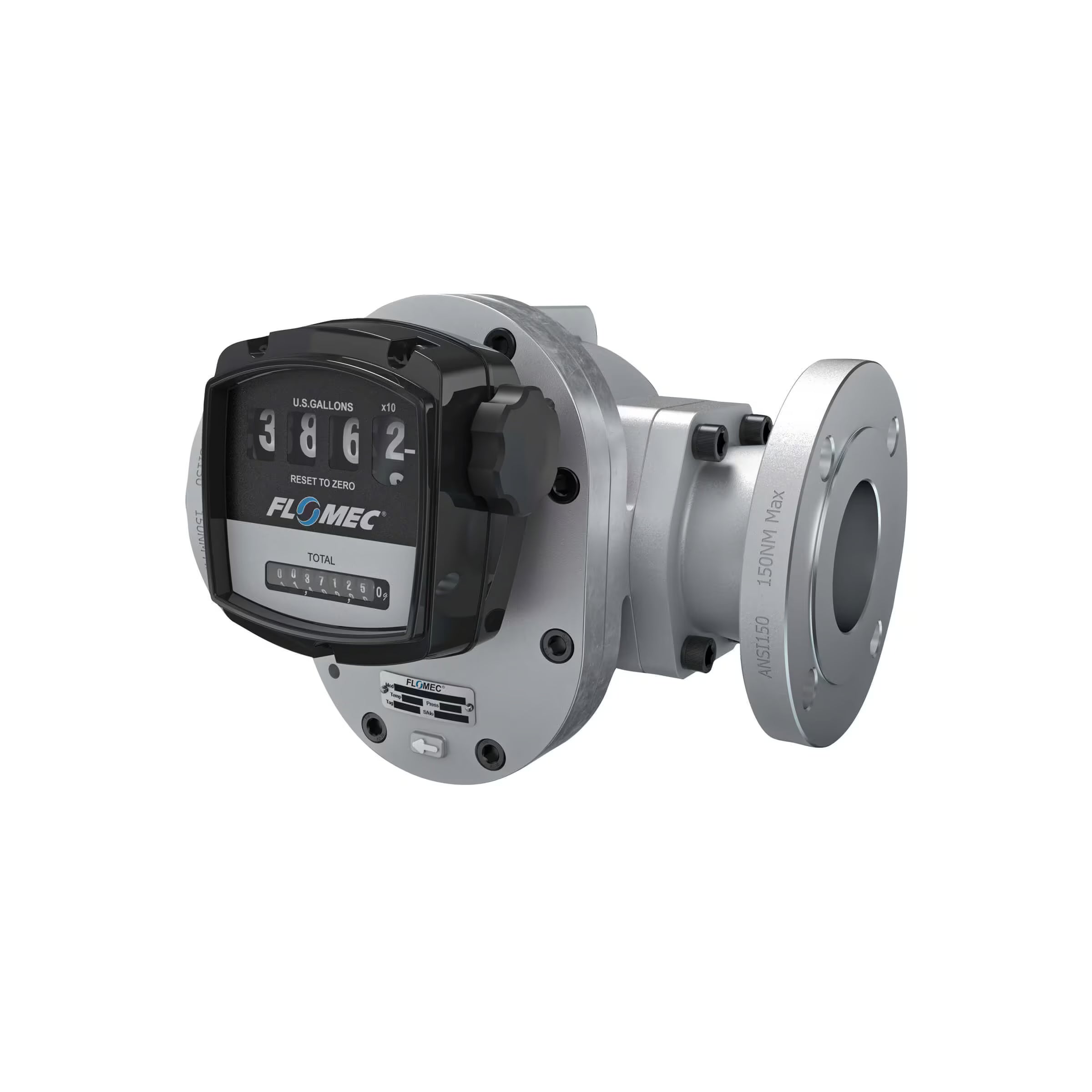 3" Oval Gear Aluminum #150 ANSI Flange Flow Meter with Mechanical Display