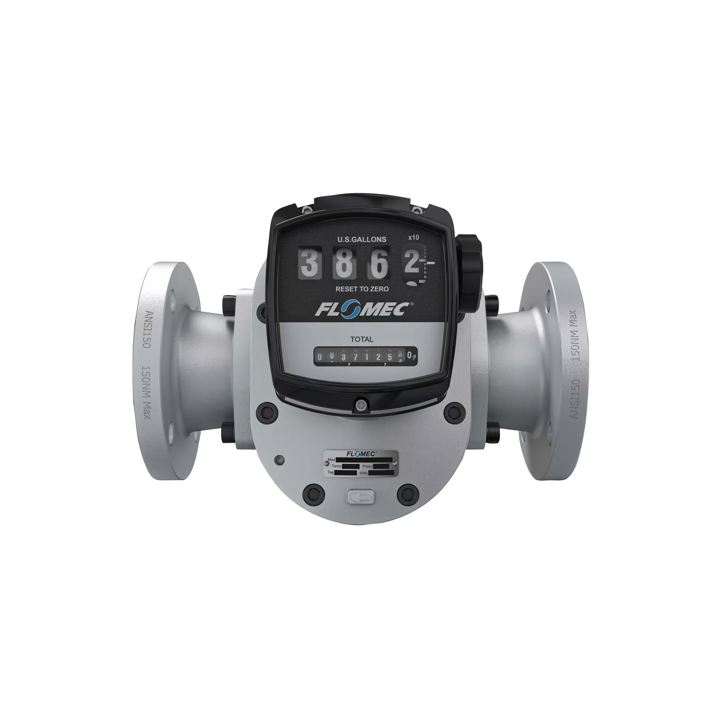 3" Oval Gear Aluminum #150 ANSI Flange Flow Meter with Mechanical Display
