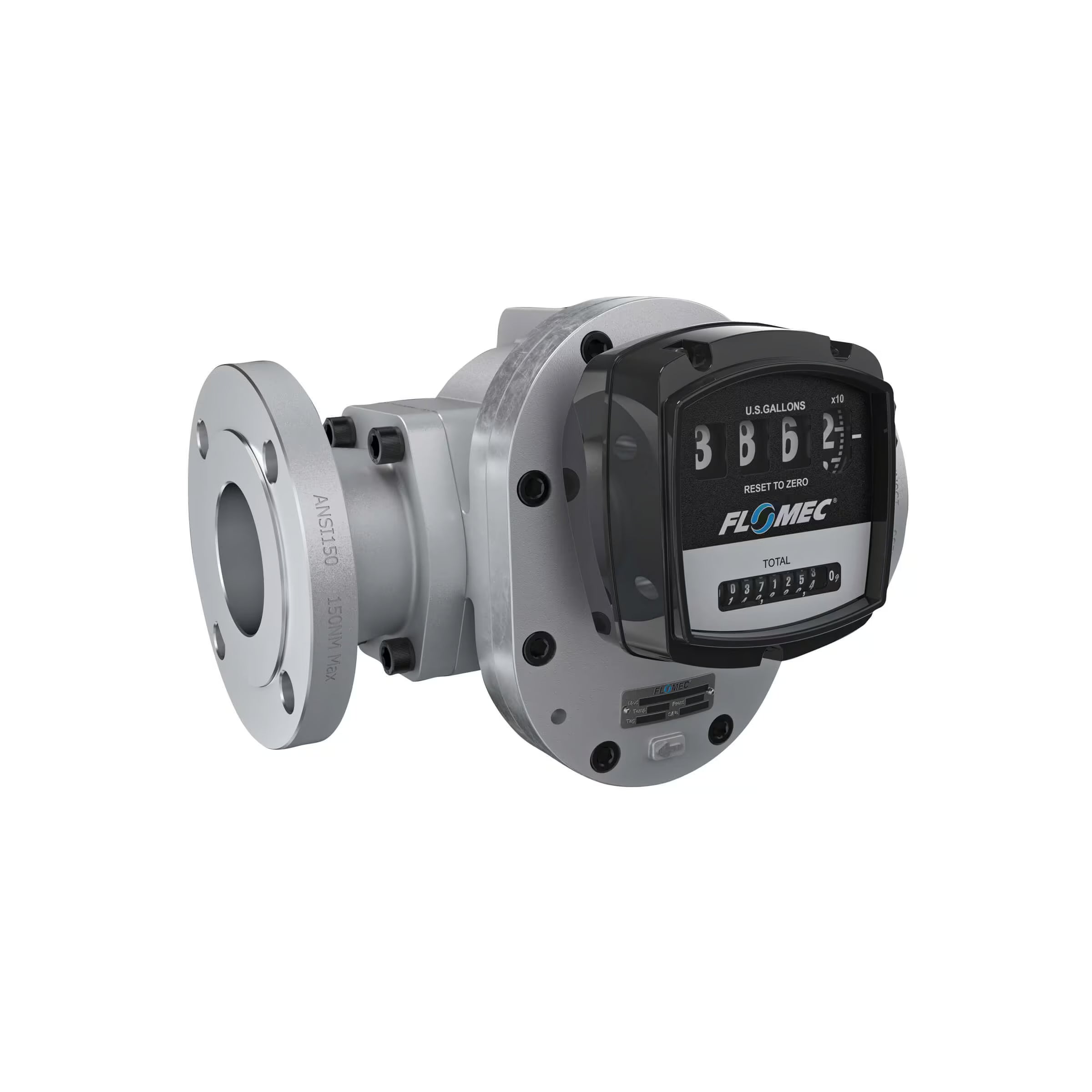 3" Oval Gear Aluminum #150 ANSI Flange Flow Meter with Mechanical Display