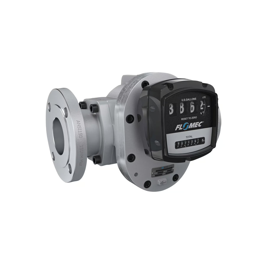 3" Oval Gear Aluminum #150 ANSI Flange Flow Meter with Mechanical Display