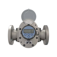 3" Oval Gear Stainless Steel #150 ANSI Flange Flow Meter, RT14 Transmitter with Built-In Digital Display