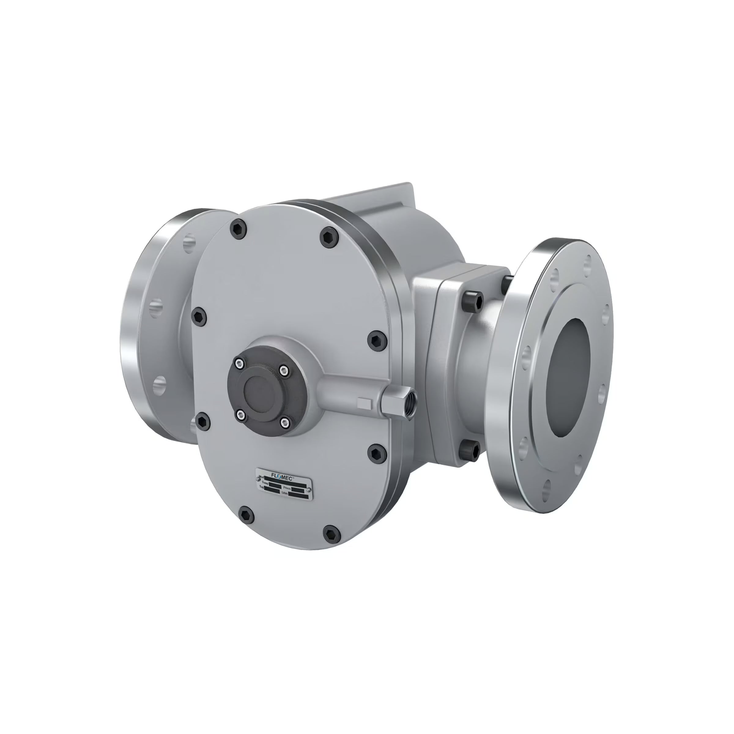 4" Oval Gear Aluminum #150 ANSI Flange Blind Transmitter
