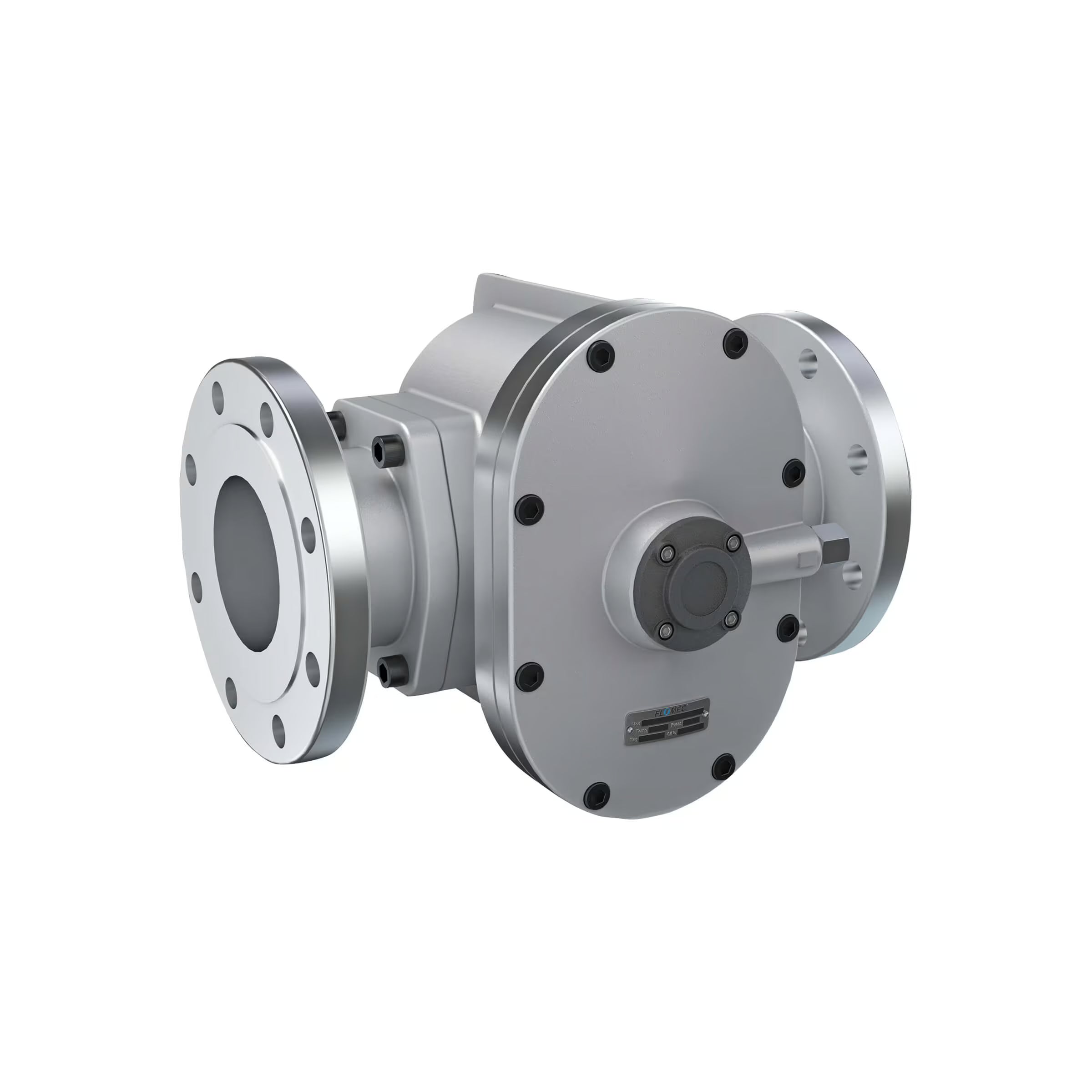 4" Oval Gear Aluminum #150 ANSI Flange Blind Transmitter